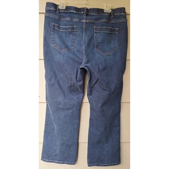 J. Jill Denim High Rise Boot Cut Jeans Blue Size 18 P Short Cotton Stretch - Picture 2 of 9